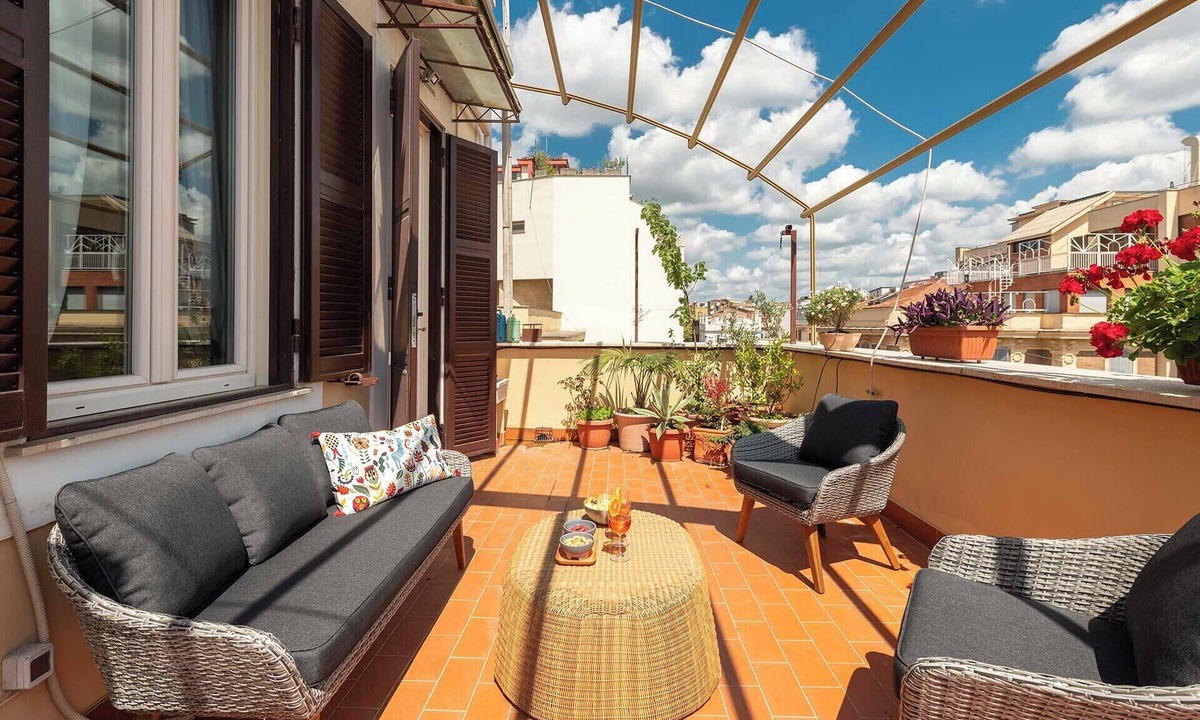 Quartiere Coppede Apartment | Elegant 2-Bed, Terraces Charming Coppedè District