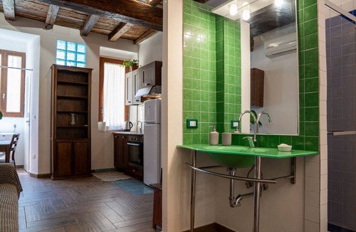 Ravenna Apartment | A comfortable 34 square-meter studio apartment that sleeps up to three people, located on the ground floor of a renovated building.The property enjoys a strategic location just steps from Ravenna's historic center, in a quiet residential area well-served