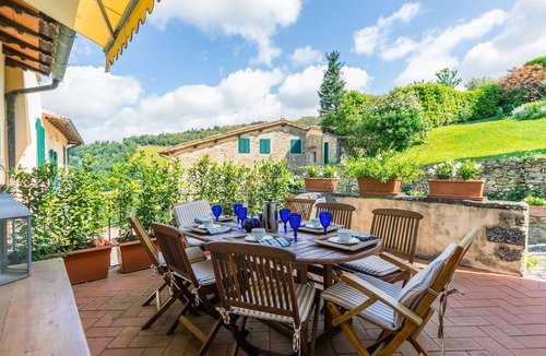 Greve in Chianti House | Beautiful private villa for 8 people with A/C, WIFI, pool, TV, patio and panoramic view
