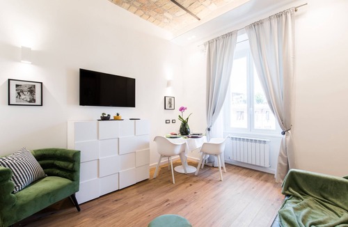 Trastevere Apartment | Charming Trastevere home overlooking a medieval church: suite, 3 baths, WiFi, AC