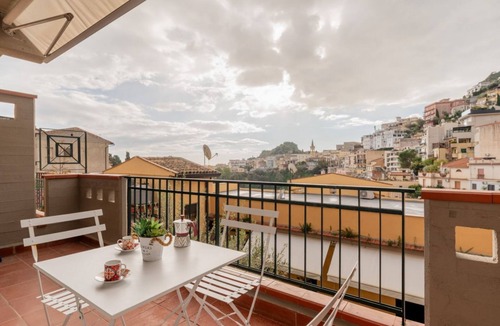 Taormina Apartment | GuestHost - A comfortable and welcoming 55 square meters apartment, perfect for four people, located on the fifth floor of a building with an elevator (NOT accessible to disabled guests).The property is located in a quiet area not far from the center of