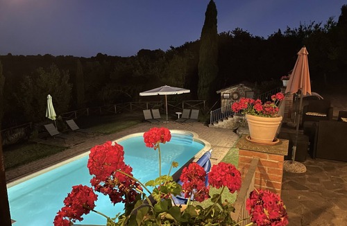 Soriano nel Cimino Villa | Lovely spacious villa with large pool and panoramic views near Rome/Viterbo