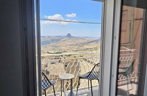 Mussomeli House | Modern Hillside Retreat with Panoramic Views & Private Balcony with AC