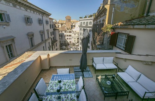 Rione VIII Sant'Eustachio Apartment | Pantheon Palazzo Nari Terrace #12