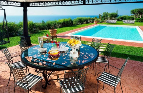 Capo d'Orlando Villa | Stunning private villa for 10 guests with WIFI, private pool, A/C, TV, terrace and panoramic view