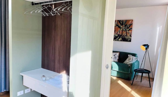 Design and comfort with Private Patio, steps from the Basilica of Saint Anthony.
